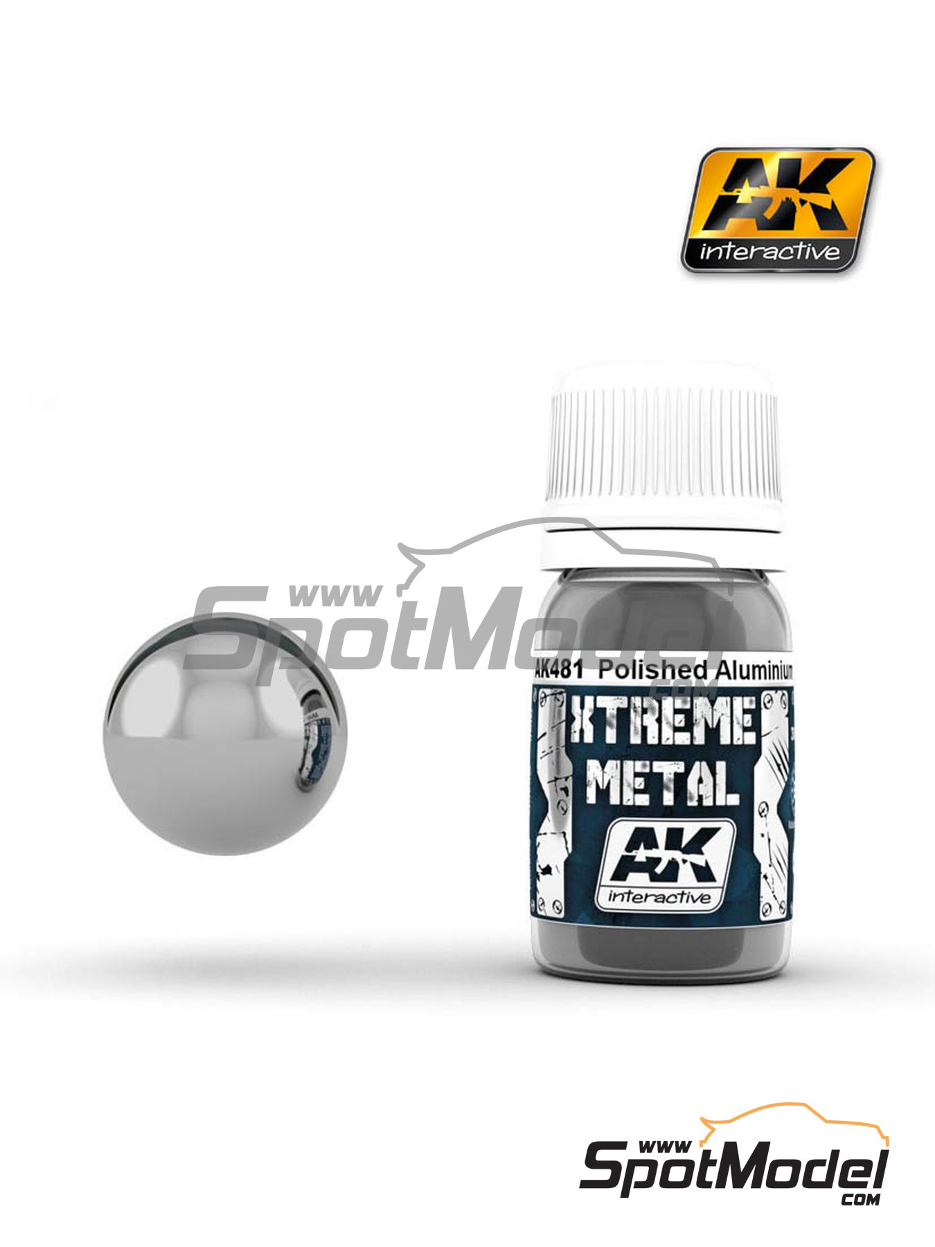 AK Interactive AK481: Xtreme metal paint Polished aluminium 1 x